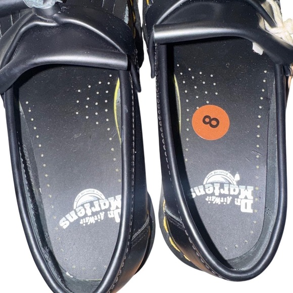 New w/Tags! Dr Martens Tassel Loafers Black Leather Platform Lug Sole Mens 8 - Picture 16 of 16